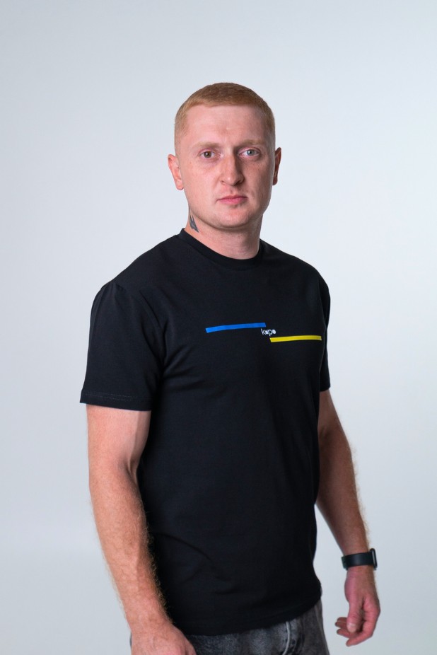 Men's T-shirt Kopo Ukraine. Color: Black